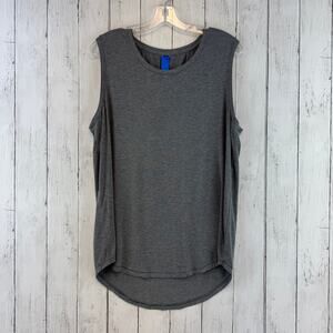 Kit and Ace Heather Grey Cashmere Blend Scoop Neck Hi-Low Tank Top Size 10
